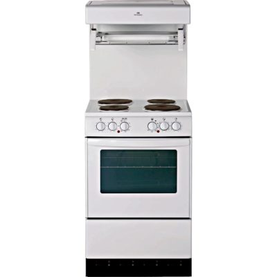 New World 50HLGE 50cm Electric Cooker with High Level Grill in White